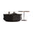 Arvante 2‑Piece Storage Coffee Table Set, Petal‑Shaped Coffee Table with Drawer & Butterfly‑Inspired Solid Wood Accent Side Table for Contemporary Living Rooms