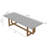 Rectangular Solid Wood Dining Table in Cement Gray-1324071157