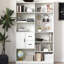Bibliothèque contemporaine à 9 tablettes avec 3 tiroirs et rangement pour la maison efficace