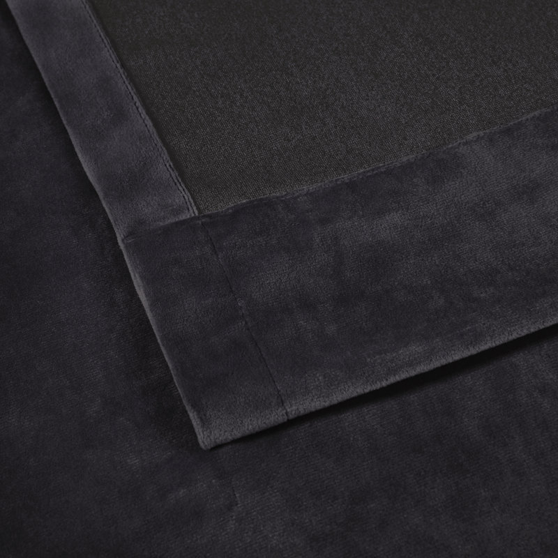 Hollinger Blackout Curtain Pair, 52" W x 95" L, Pewter