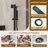 32"X16"Large Head 3-Function Ceiling/Wall Mount Thermostatic Shower System with Body Jets and Slide Bar-110585250