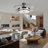 36" Taig 4-Blade LED Crystal Ceiling Fan with Remote Control and Light Kit Included-933564895