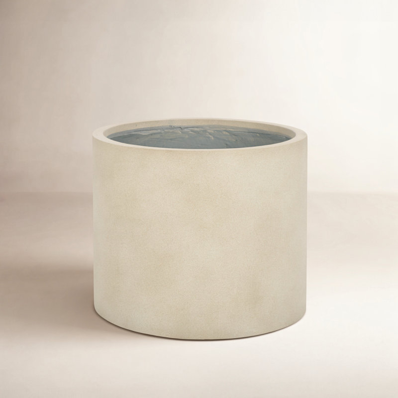 Pot à fleurs Mcguire, Beige, 12.9" H x 14.5" W x 14.5" D
