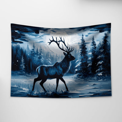 Tapisserie murale «Christmas Reindeer Silhouettes»
