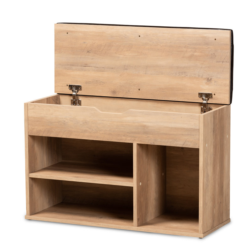 Faux Leather Upholstered Storage Bench