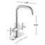 Robinet de salle de bain à ensemble central avec bonde-75202219