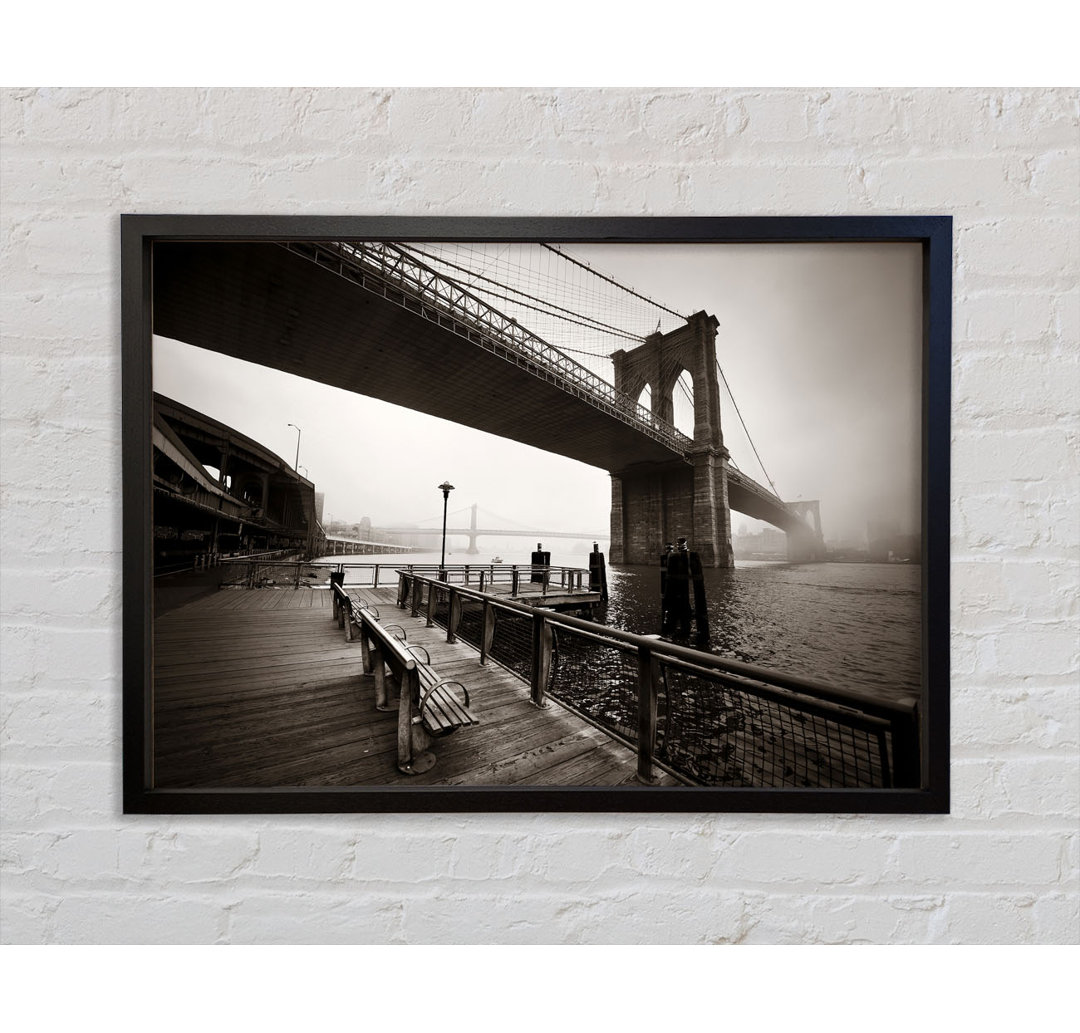 Under The Brooklyn Bridge - Einzelne Bilderrahmen Kunstdrucke auf Leinwand