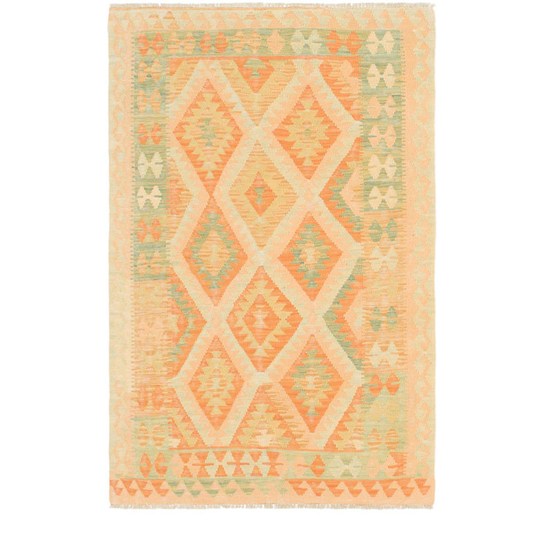 Tapis beige noué la de nouvelle âge 3 pi 3 po x 5 pi 2 po one-of-kind-main Elland