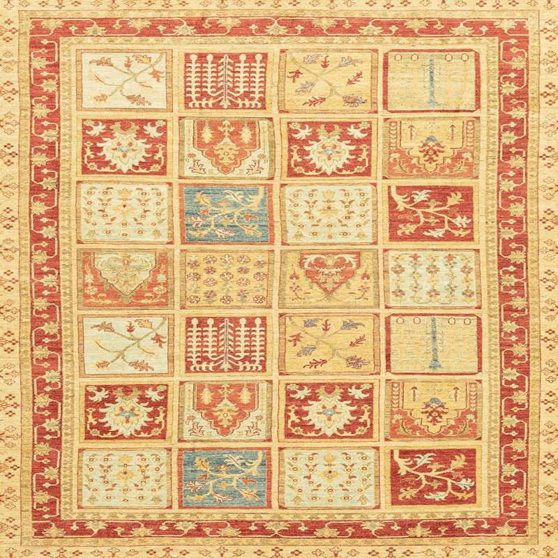 Abstract Indoor Rug, Square 7'