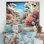 «Coral Sea Anemon Collage», art mural sur toile plage et océan