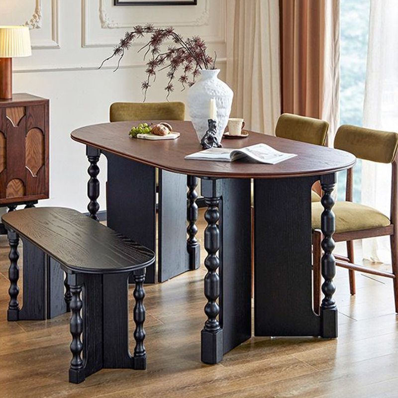 La table de salle à manger confortable est élégante et exquise., H 29,52 po x L 86,61 po x l 35,43 po