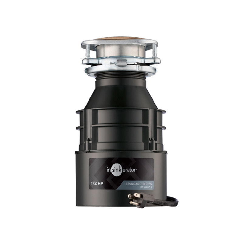 Badger Series 1/2 HP Continuous Feed Garbage Disposal, Power Cord Included