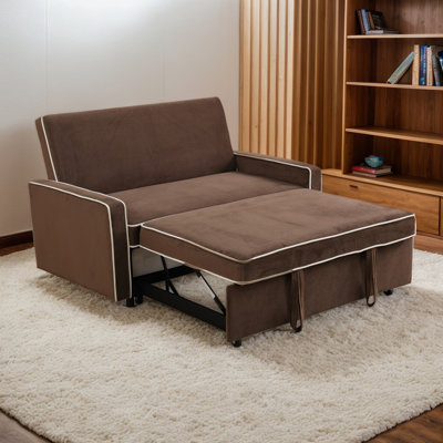 Convertible Sofa Bed 3-in-1 Multi-functional Sleeper Sofa Modern Flannel Sofa
