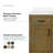 Bailey 48 in. Single Sink Freestanding Almond Latte Bathroom Vanity with White Stone Top, Backsplash, Matte Black-1523893361-1607166812