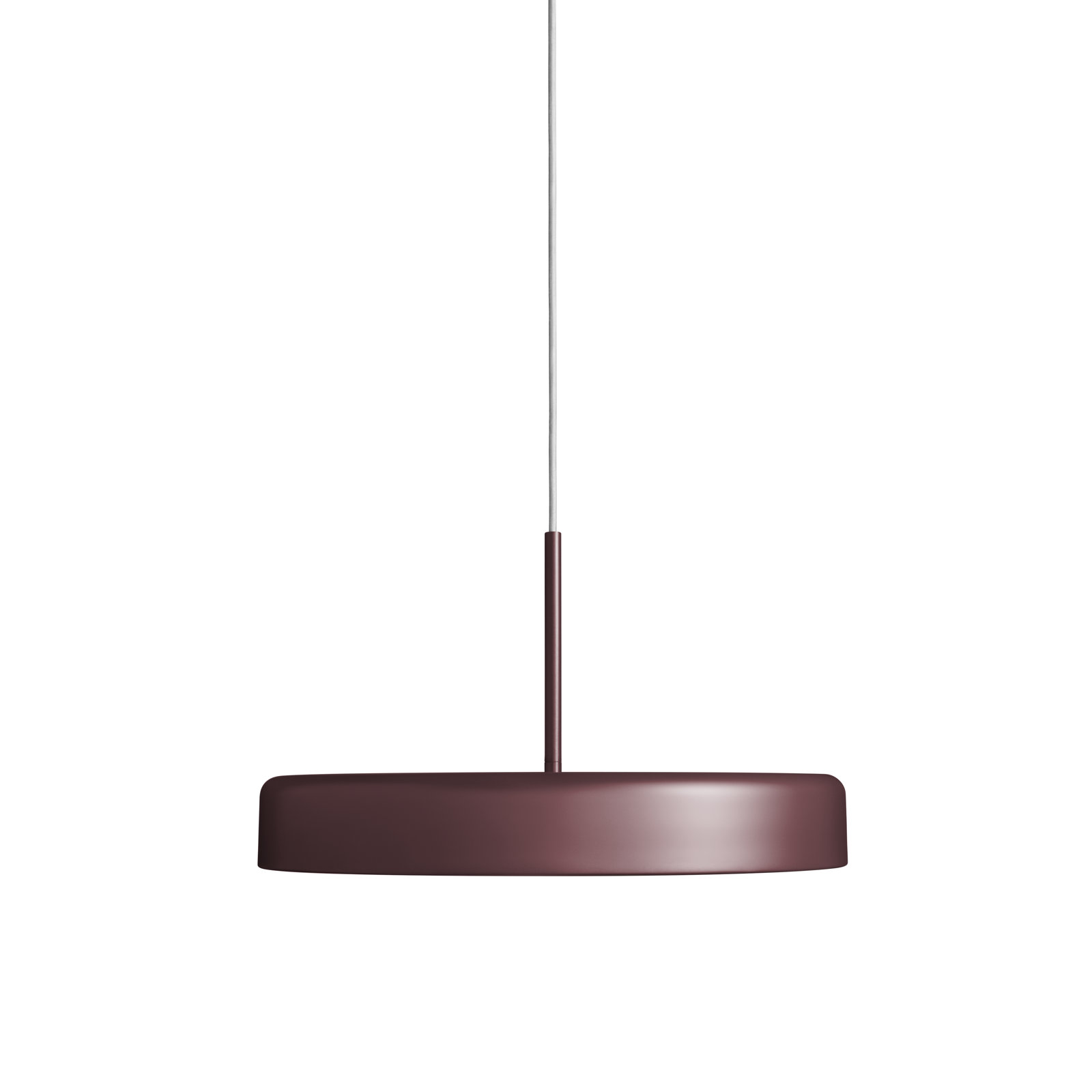 Bobber Single Light Steel Dimmable LED Pendant, Oxblood, 11" H x 20" W x 20" D