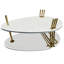 Table basse moderne, forme elliptique ovale