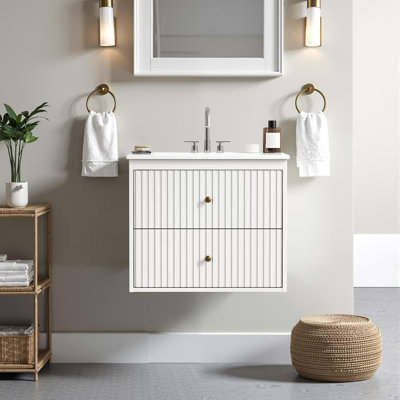 Meuble-lavabo suspendu avec tiroirs