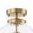 1-Light Swirled Glass Orb Semi-Flush Mount