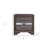 27" Gray Wood and Solid Wood Two Drawer Nightstand