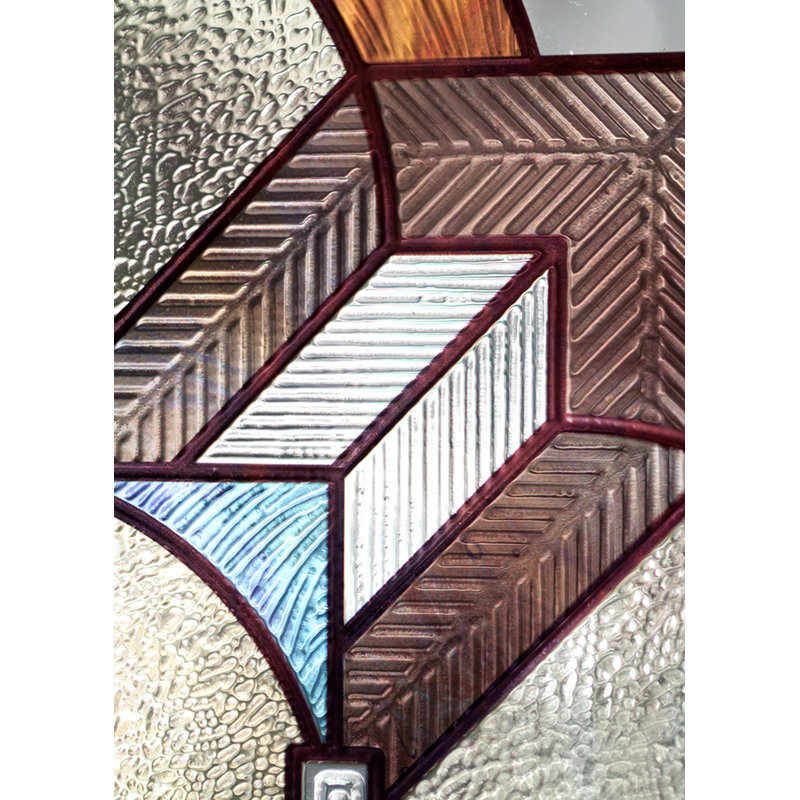 12" x 12" Amber Stained Glass Window Film