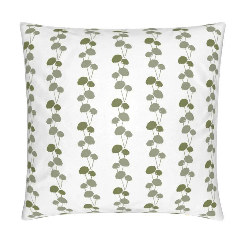 Dahlia Vine Luxury Throw Pillow, Olive, Square 24"
