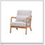 Chaise d'appoint Mid-Century moderne avec structure et coussin en bois massif, parfaite pour le salon, la chambre à coucher et le balcon