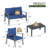 Steel Frame Patio Furniture Set with 2 Chairs 1 Loveseat & Tempered Glass Coffee Table - 4-Piece Outdoor Conversation Set with Teslin Cloth Cushions for Backyard Garden or Patio-101419784