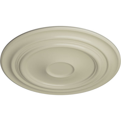 Endurathane Giana Ceiling Medallion, 32 5/8"OD x 1 1/2"P (Fits Canopies up to 7 7/8"), Hand-Painted Clear Yellow Finish