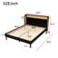Grand lit plateforme en bois avec savoir-faire artisanal-1136373671