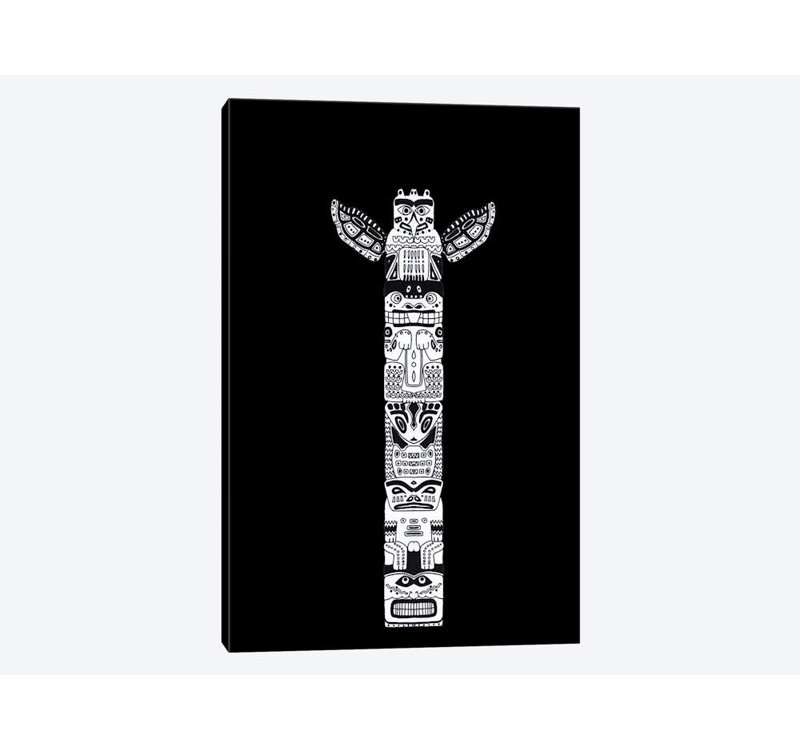 « totem » par barruf, impression sur toile tendue, H 12 po x l 8 po x P 0,75 po
