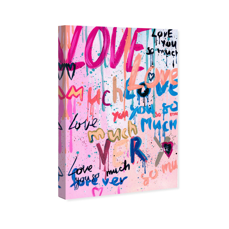 " Typography And Quotes Love In Many Forms Love Quotes And Sayings ", 36" H x 24" W, Wrapped Canvas