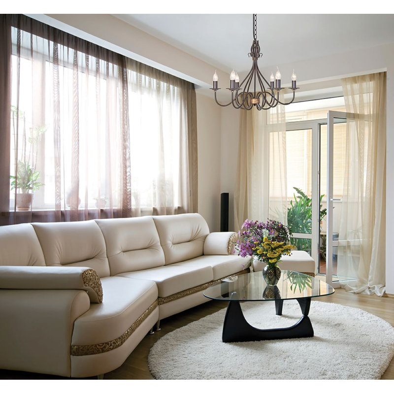 Benelva 6 - Light Candle Style Chandelier
