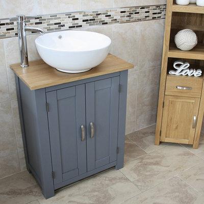 Dockside 650mm Single Bathroom Vanity with Vessel Ceramic Basin