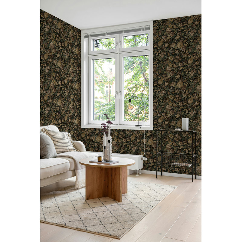 Vintage Bird Garden Peel And Stick Wallpaper