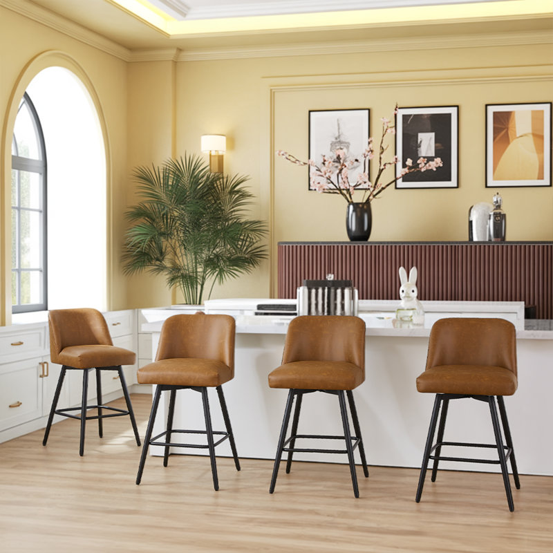 Tabourets de bar 26 po Modern, Brun, 2