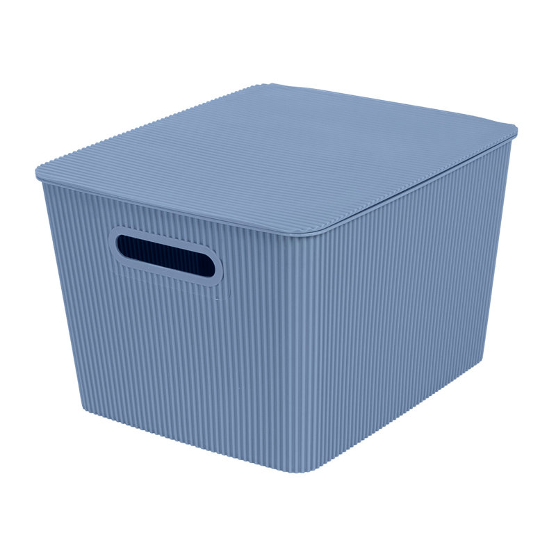 GLAD Storage Bin with Lid, Pack of 4, 18.8 qt, Blue