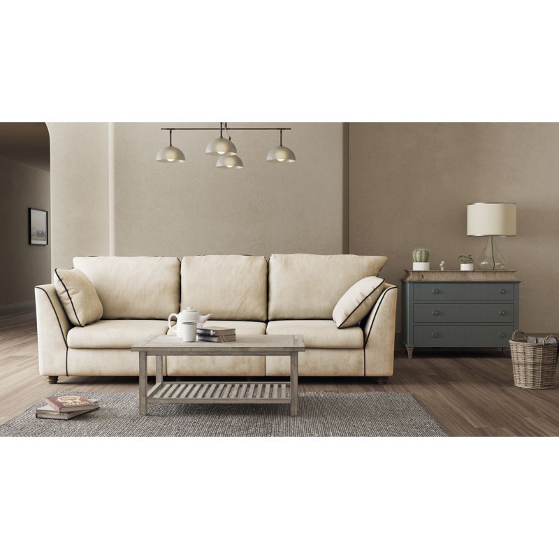 Milan 3 Seater Chenille Sofa, Beige
