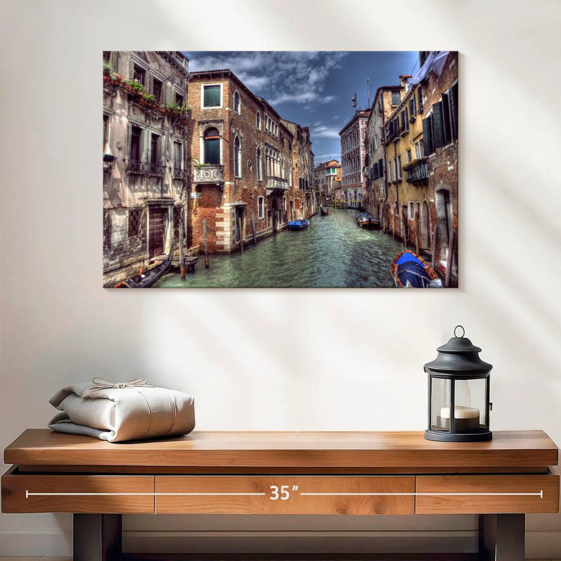 Lilie Venice Street Canal, H 16 po x l 24 po