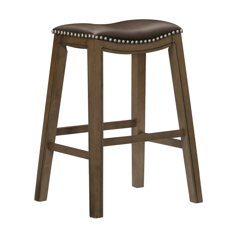 Tabouret Zackery, Tabouret de bar (siège d'une hauteur de 30,5 po), Brun