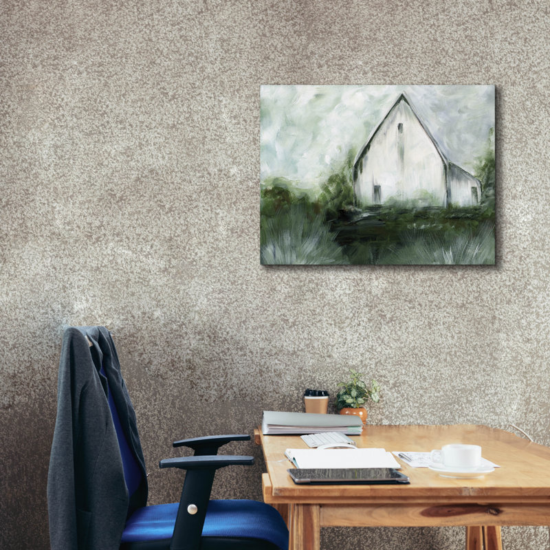 «Abandone Barnhouse» par Yvette St. Amant, art mural sur toile, H 26 po x l 34 po x P 1,5 po