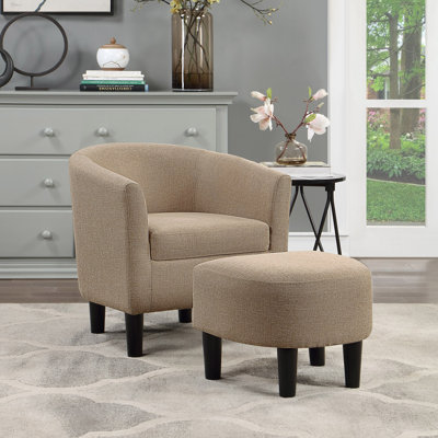 Fauteuil demi-tonneau avec repose-pieds Anges