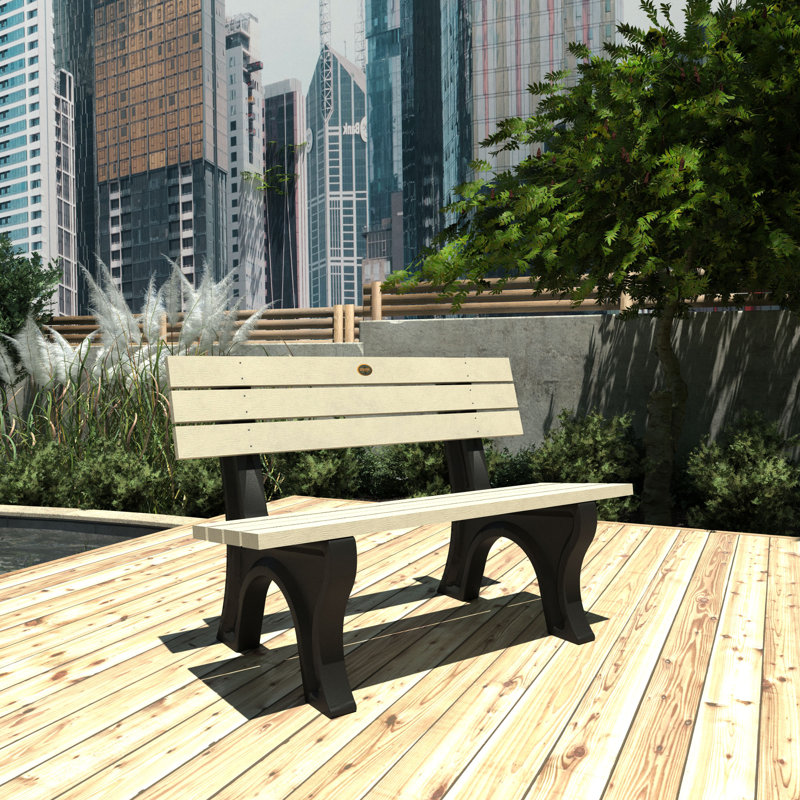 Swing Outdoor Bench, Whitewash