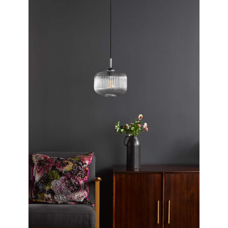 Aaronisha 1 - Light Single Pendant, Chrome, Clear