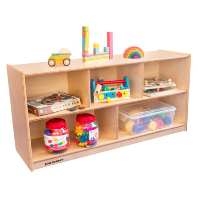 5 Compartment Manufactured Wood Shelving Unit