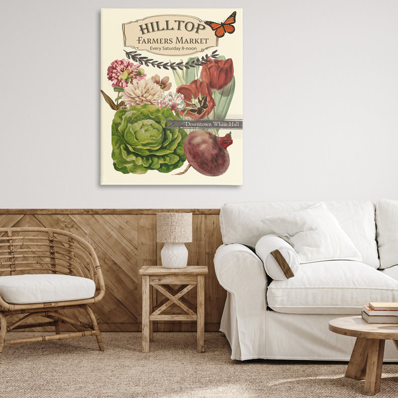 Art mural sur toile Rustic Farmers Market par Grace Popp, H 48 po x l 36 po
