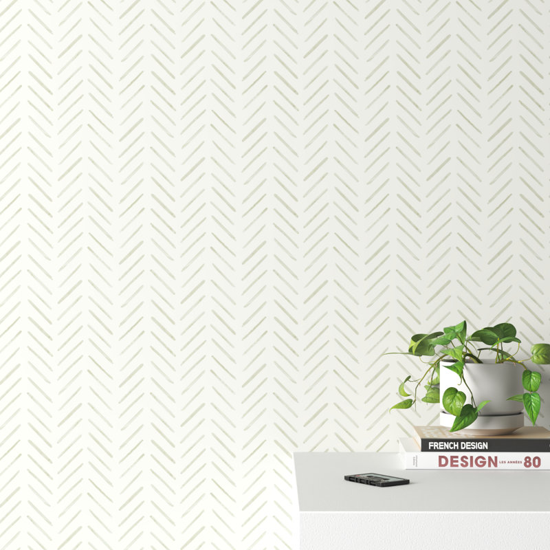 Pre-Pasted Paper Wallpaper Roll, Off White