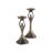 Set of 2 Gold Aluminum Pillar Holder With Abstract Lady Design, S: 4.5x9.5", L: 4.5x11.5"-816593078-808856348