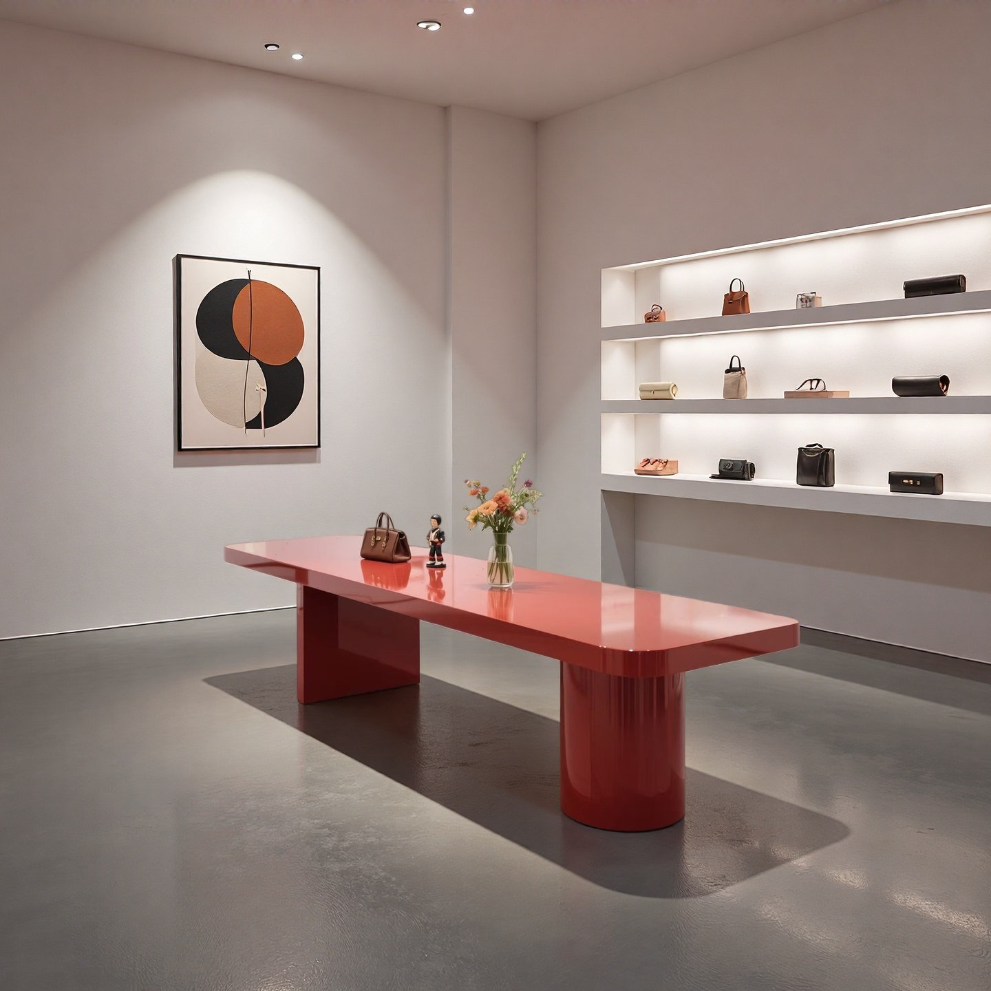 Orren Ellis The spacious display tables in the clothing store - Wayfair ...
