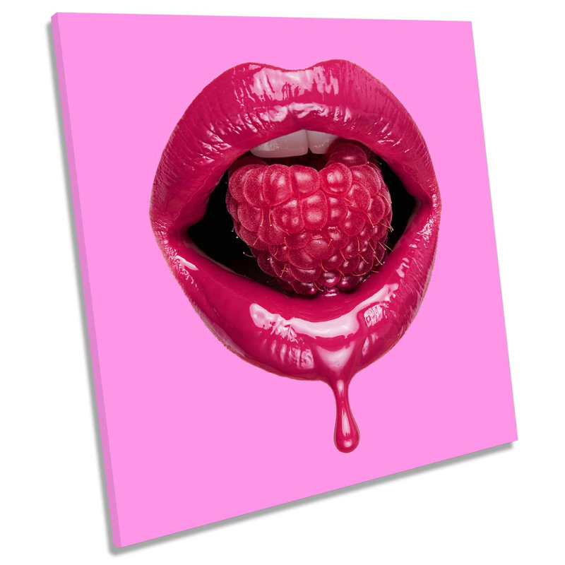 Z1965 Lips Sexy Berry Beauty - Wrapped Canvas Print, 76.2cm H x 76.2cm W x 4cm D