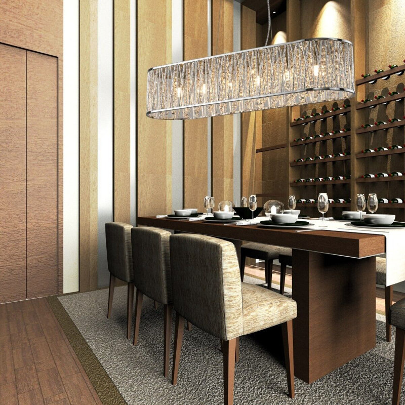 Asla 6 - Light Kitchen Island Pendant, Chrome